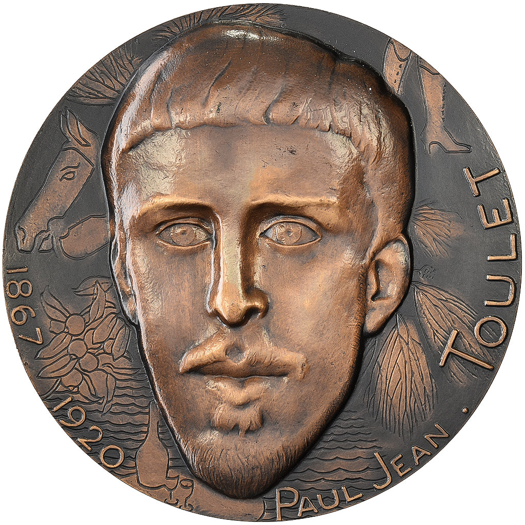 Francia, medaglia, Paul-Jean Toulet, 1966, MDP, Bronzo, Mérelle, SPL