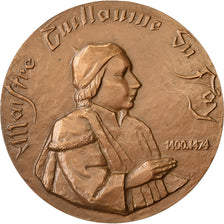 França, medalha, Maistre Guillaume Du Fay (1400-1474), 1966, Bronze, mocquot
