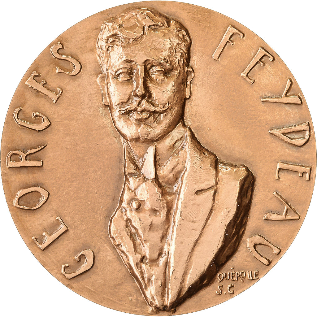 Frankreich, Medaille, Georges Feydeau, Monnaie de Paris, Bronze, Quérolle, UNZ