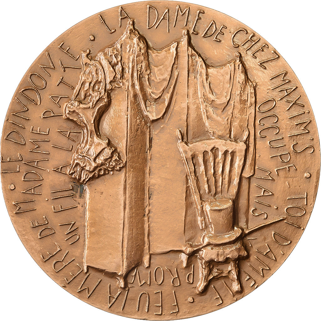 Frankreich, Medaille, Georges Feydeau, Monnaie de Paris, Bronze, Quérolle, UNZ