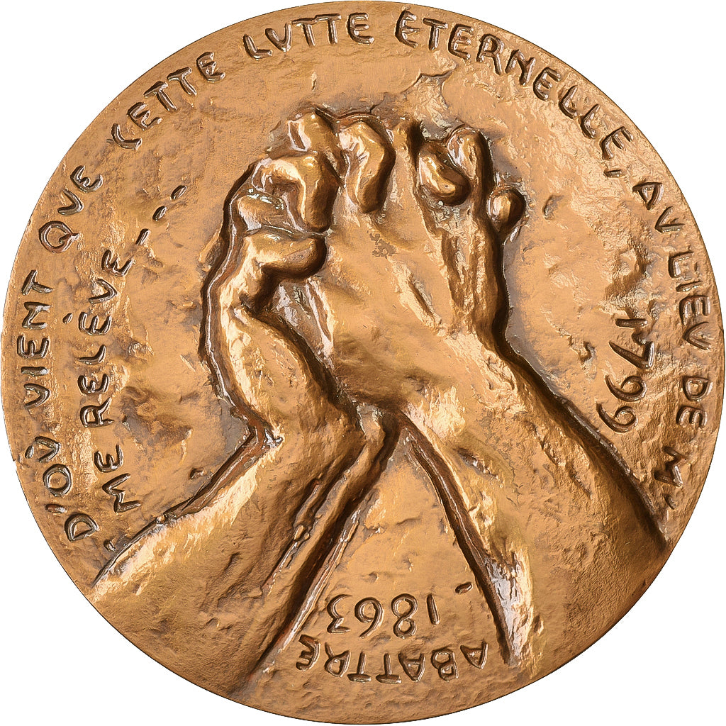 Francia, medaglia, Eugène Delacroix, Bronzo, Preault, SPL