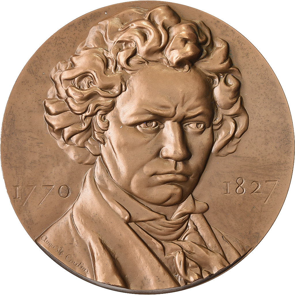 Francia, medaglia, Beethoven, 1971, Bronzo, Auguste Coutin, SPL