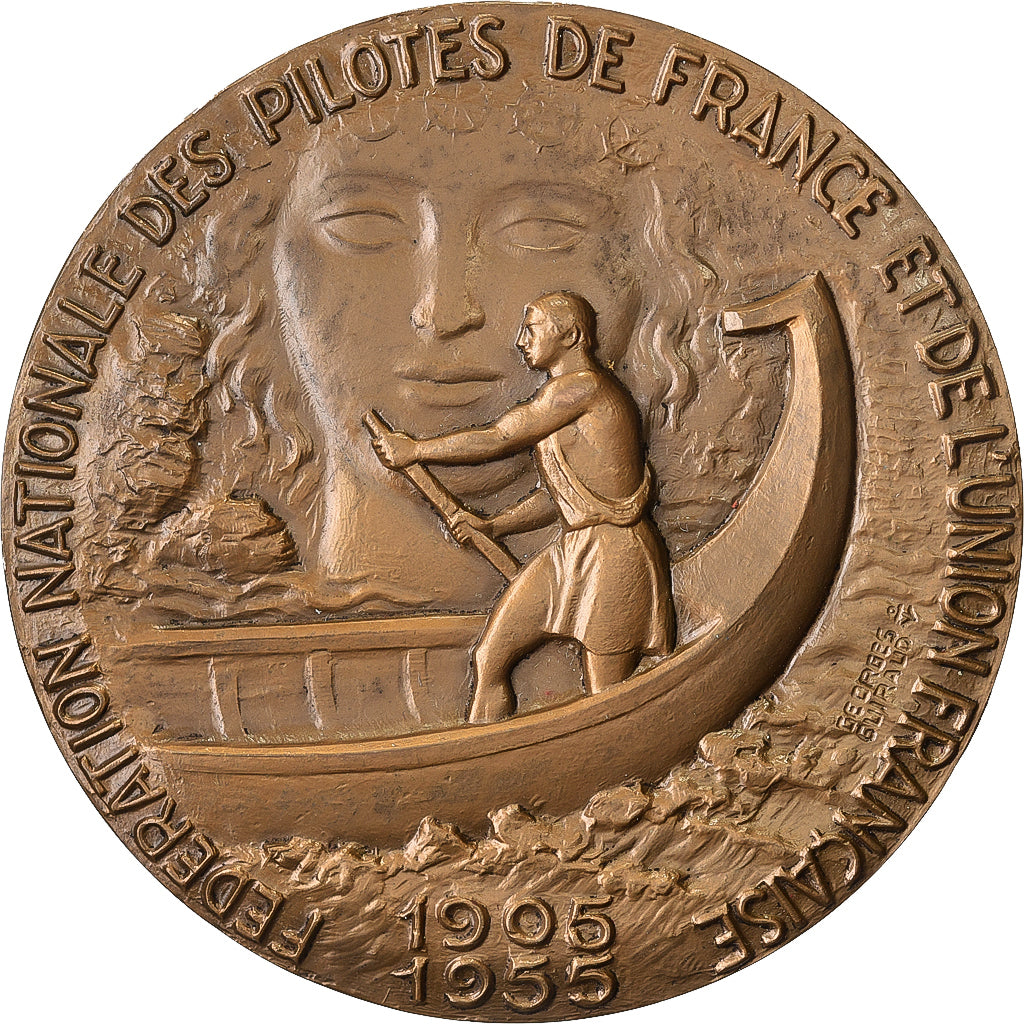 Frankreich, Medaille, Fédération Nationale des Pilotes de France, 1955