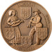 Francia, medaglia, Danse, Bourrée Limousine, Bronzo, Crouzat, SPL