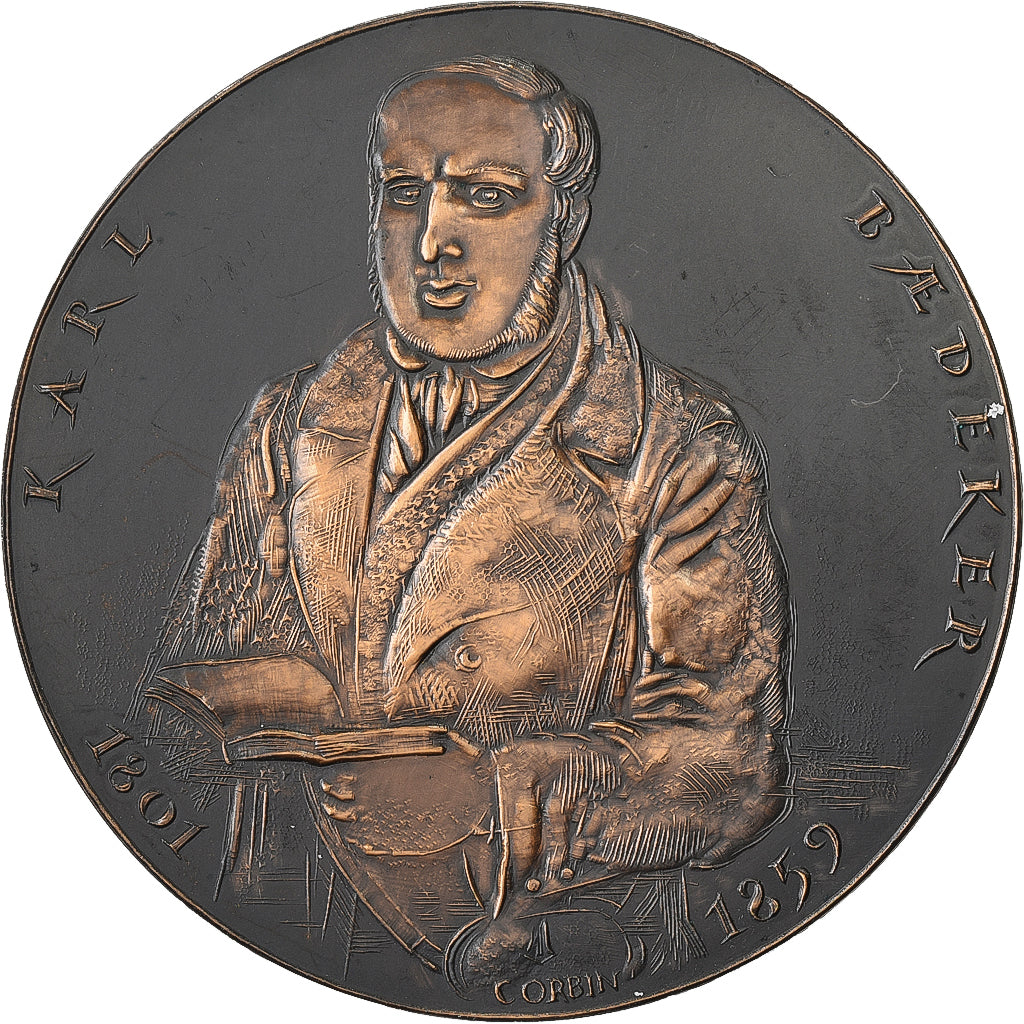 Francia, medaglia, Karl Baedeker, Bronzo, Coeffin, SPL