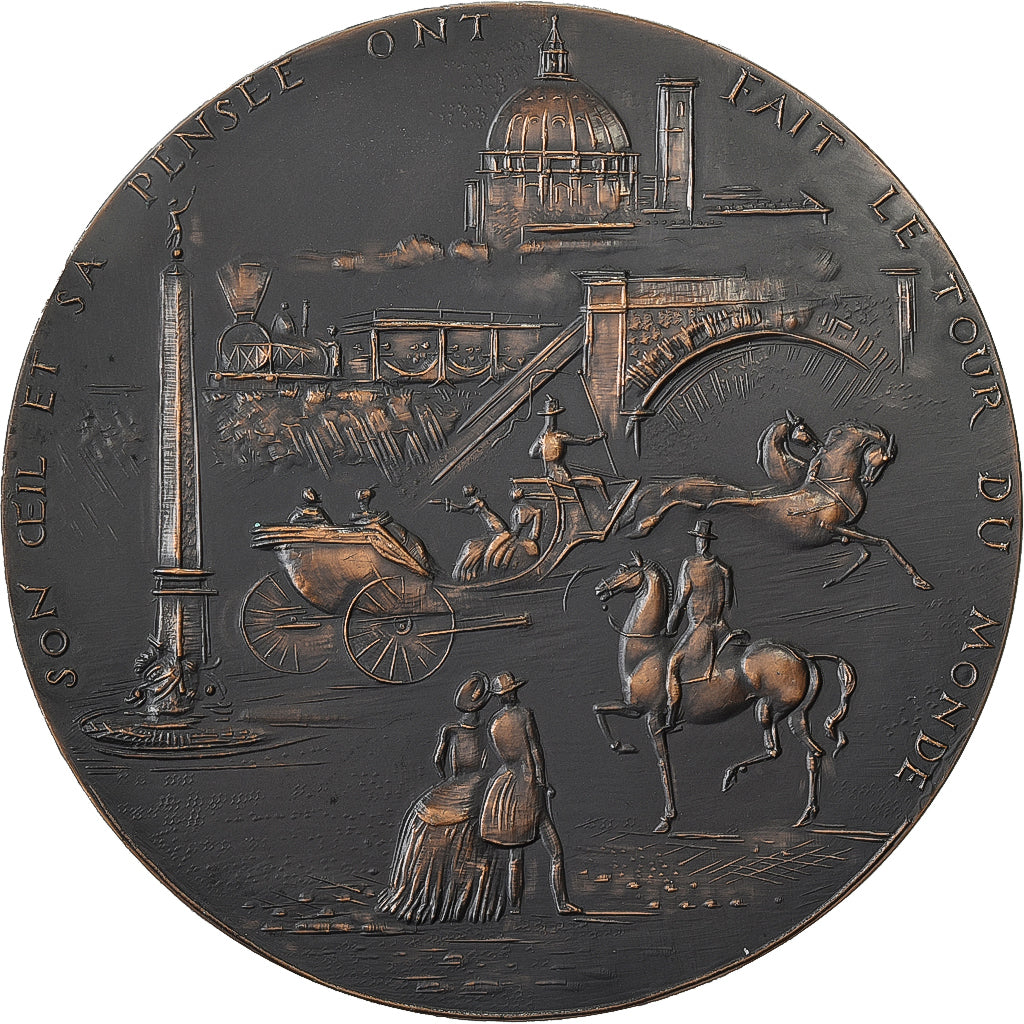 Francia, medaglia, Karl Baedeker, Bronzo, Coeffin, SPL