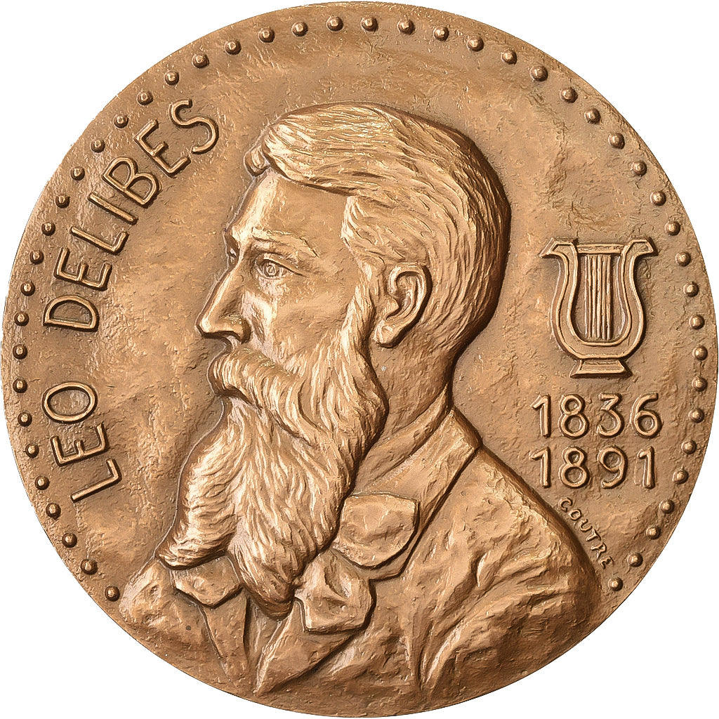 France, Medal, Leo Delibes, 1966, Bronze, Coutré, MS(63)