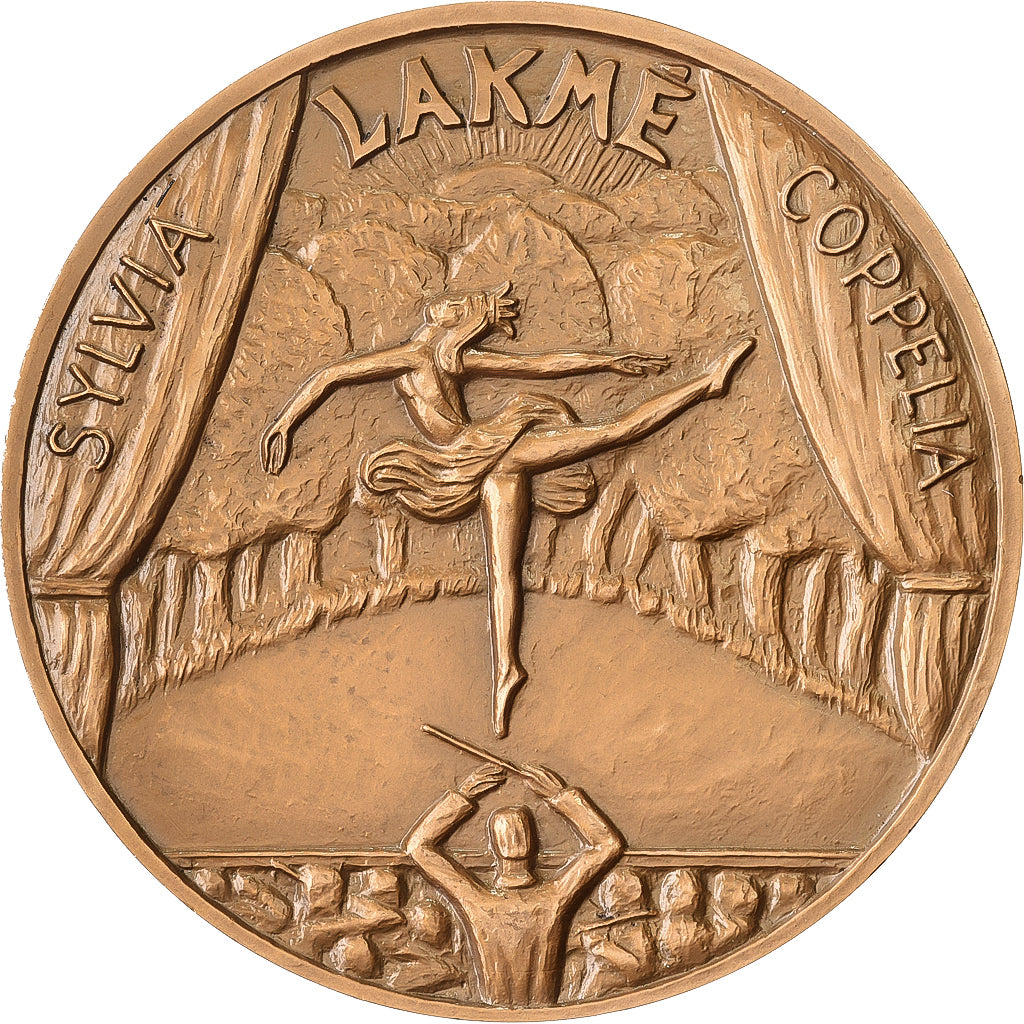 France, Medal, Leo Delibes, 1966, Bronze, Coutré, MS(63)