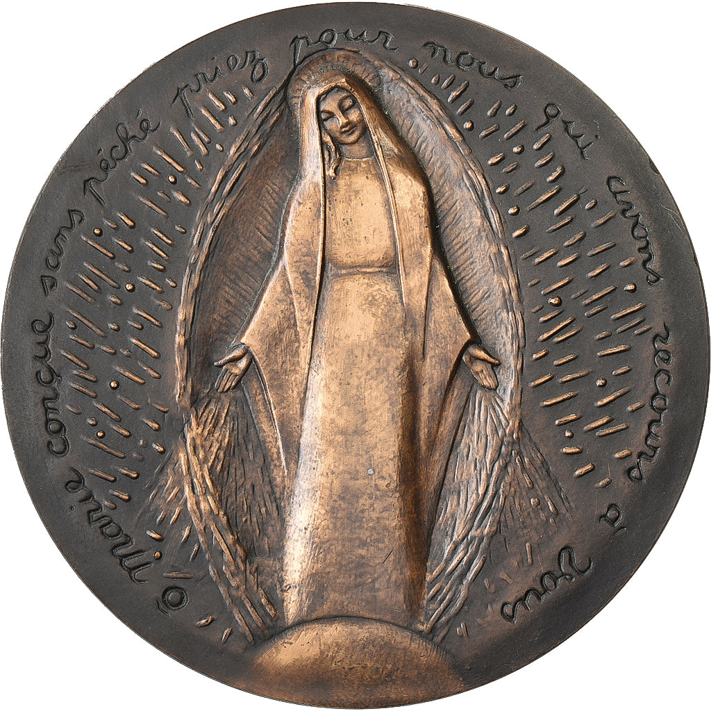 France, Medal, Sainte Marie, 1968, Bronze, Coeffin, MS(63)