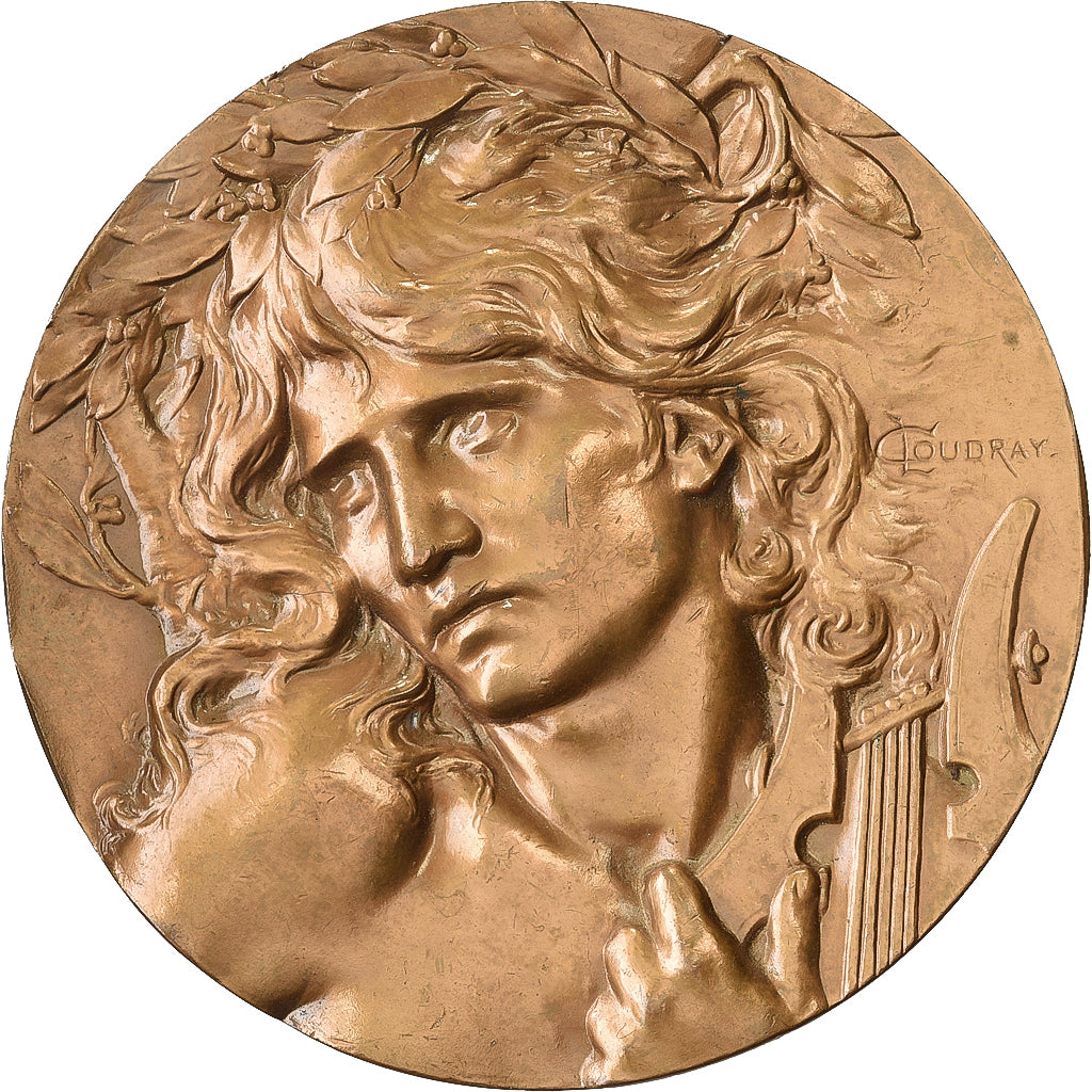 France, Medal, Musique, Orphée, 1974, Bronze, Coudray, MS(63)