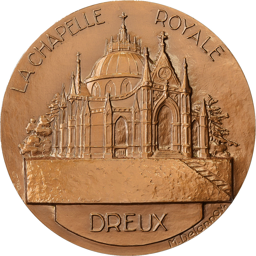 Francia, medaglia, Saint-Louis, Chapelle Royale, Dreux, 1966, Bronzo, Delannoy