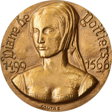 France, Medal, Diane de Poitiers, Château de Chenonceaux, Bronze, Coutré