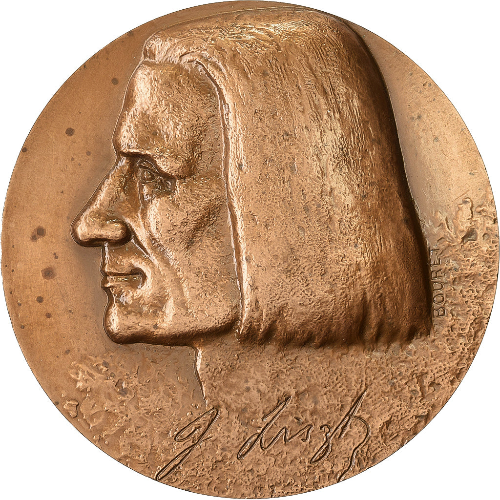 França, medalha, Musique, Franz Liszt, Bronze, Bouret, MS(63)