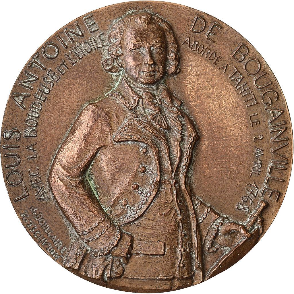 France, Médaille, Louis-Antoine de Bougainville, 1971, Bronze, SUP, Tschudin