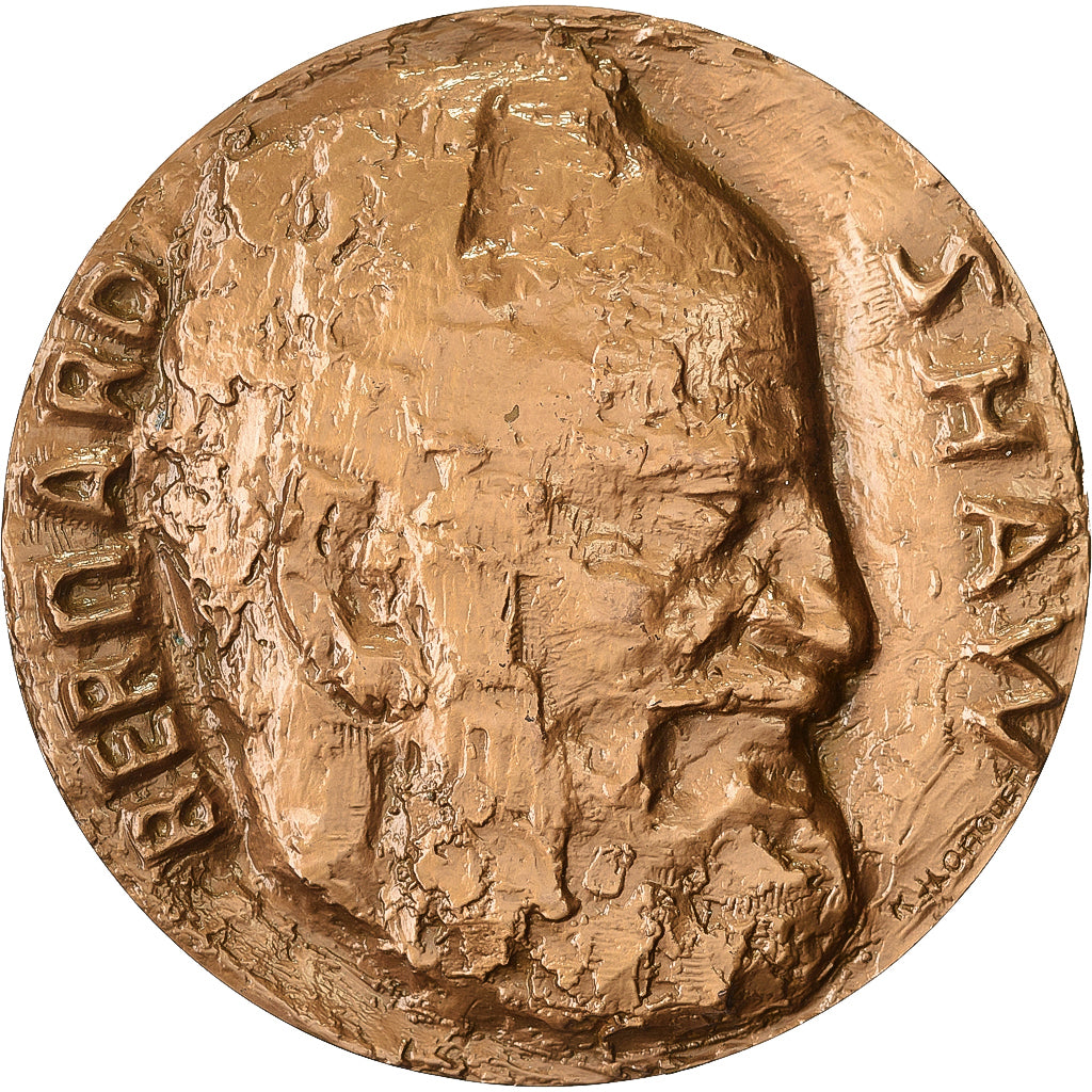 France, Medal, Bernard Shaw, 1966, Bronze, Longuet, MS(65-70)