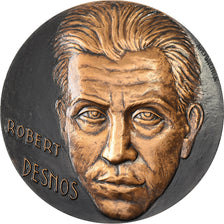 France, Medal, Robert Desnos, 1967, Bronze, Torcheux, MS(63)