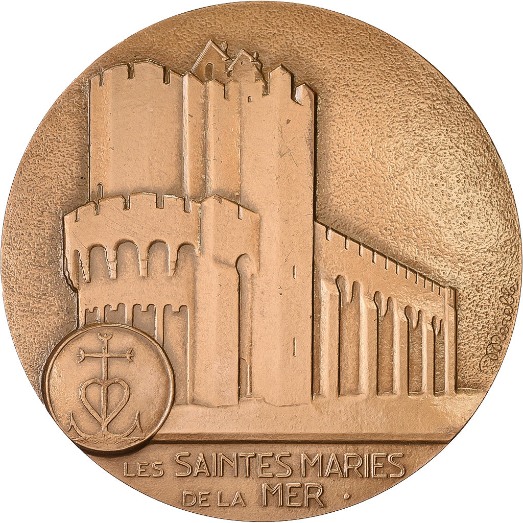 França, medalha, Les Saintes Maries de la Mer, 1966, MDP, Bronze, Mérelle