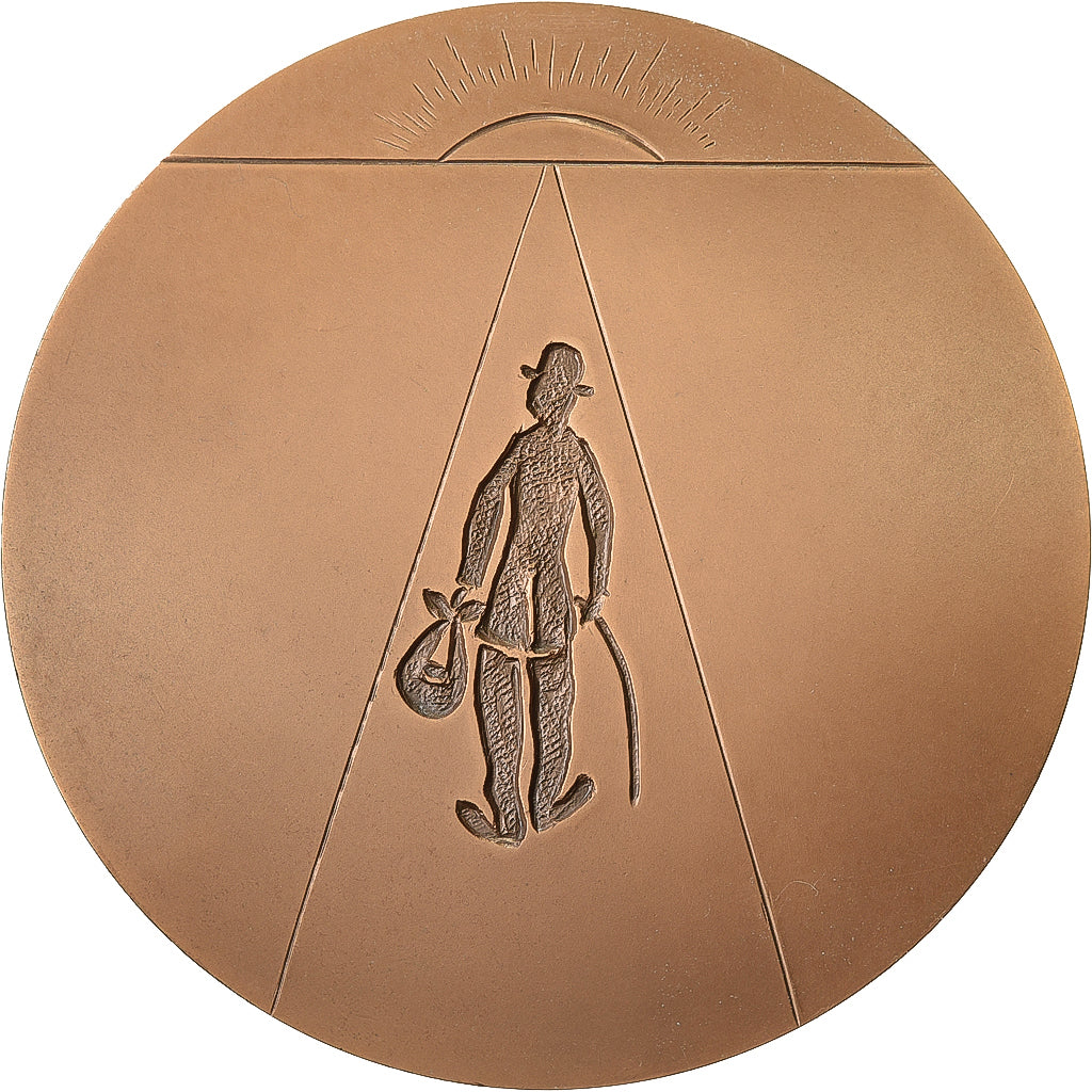 Francia, medaglia, Charlie Chaplin, 1974, MDP, Bronzo, Joly, SPL