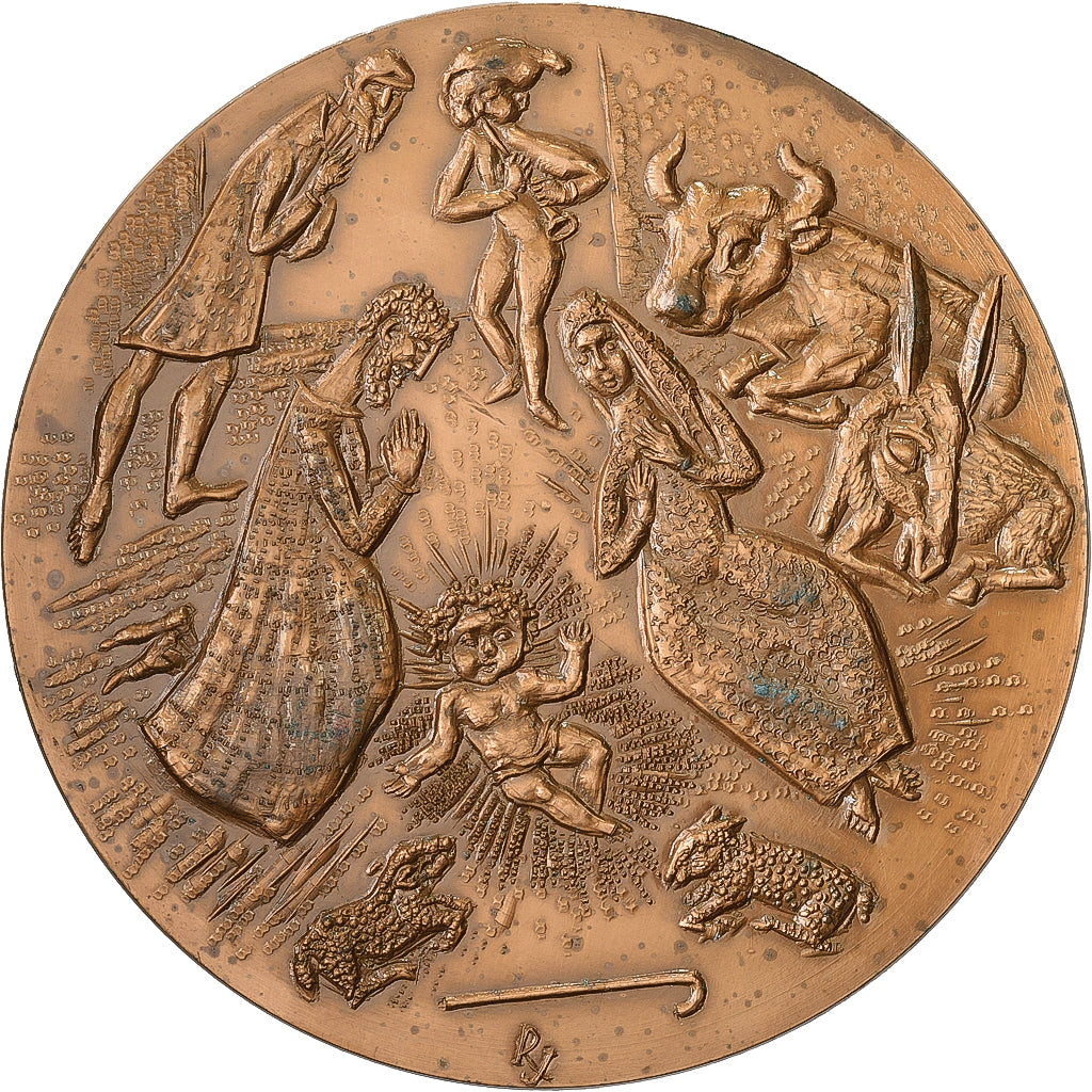 Francia, medaglia, la Nativité, Bronzo, Joly, SPL-