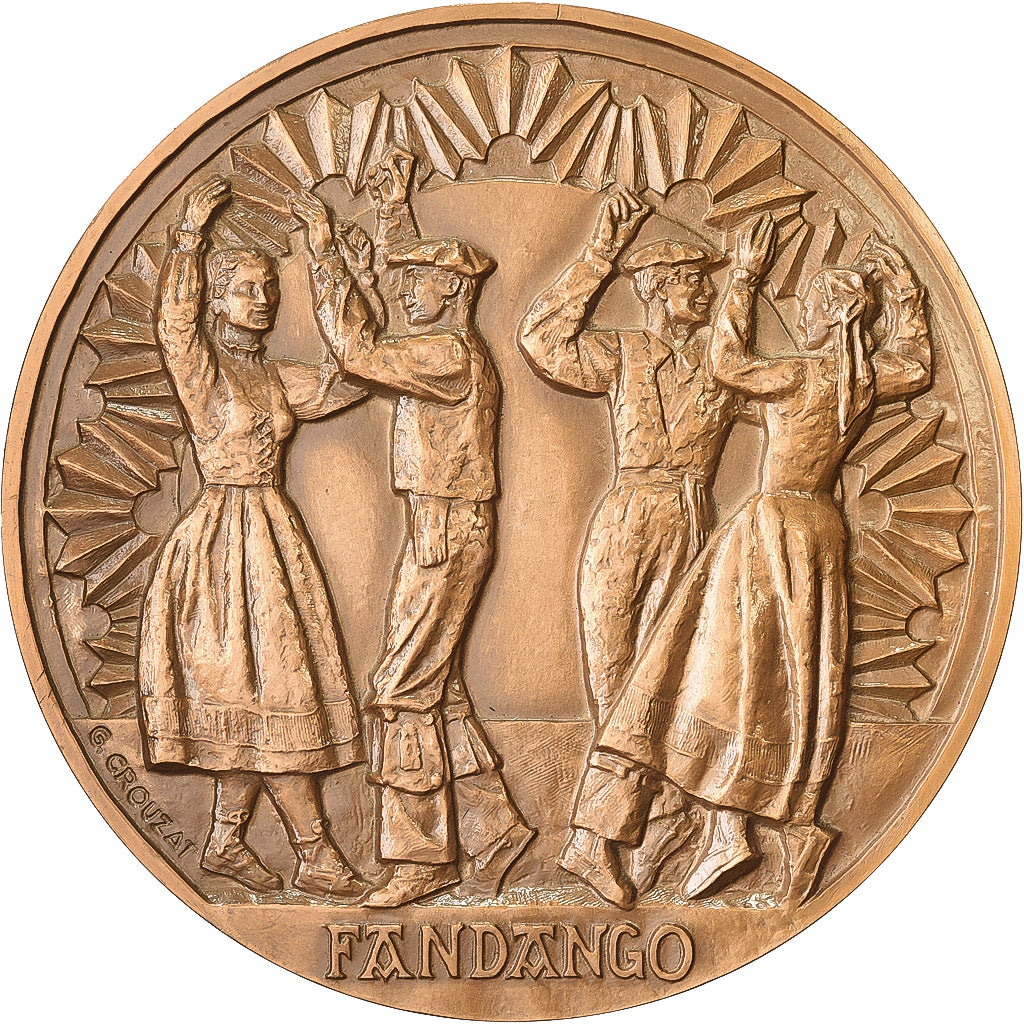 Francia, medaglia, Fandango, Pays Basque, Bronzo, Crouzat, SPL
