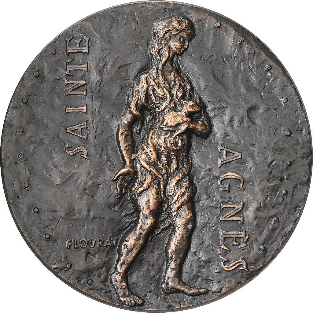 Francia, medaglia, Sainte Agnès, 1968, Bronzo, Flourat, SPL