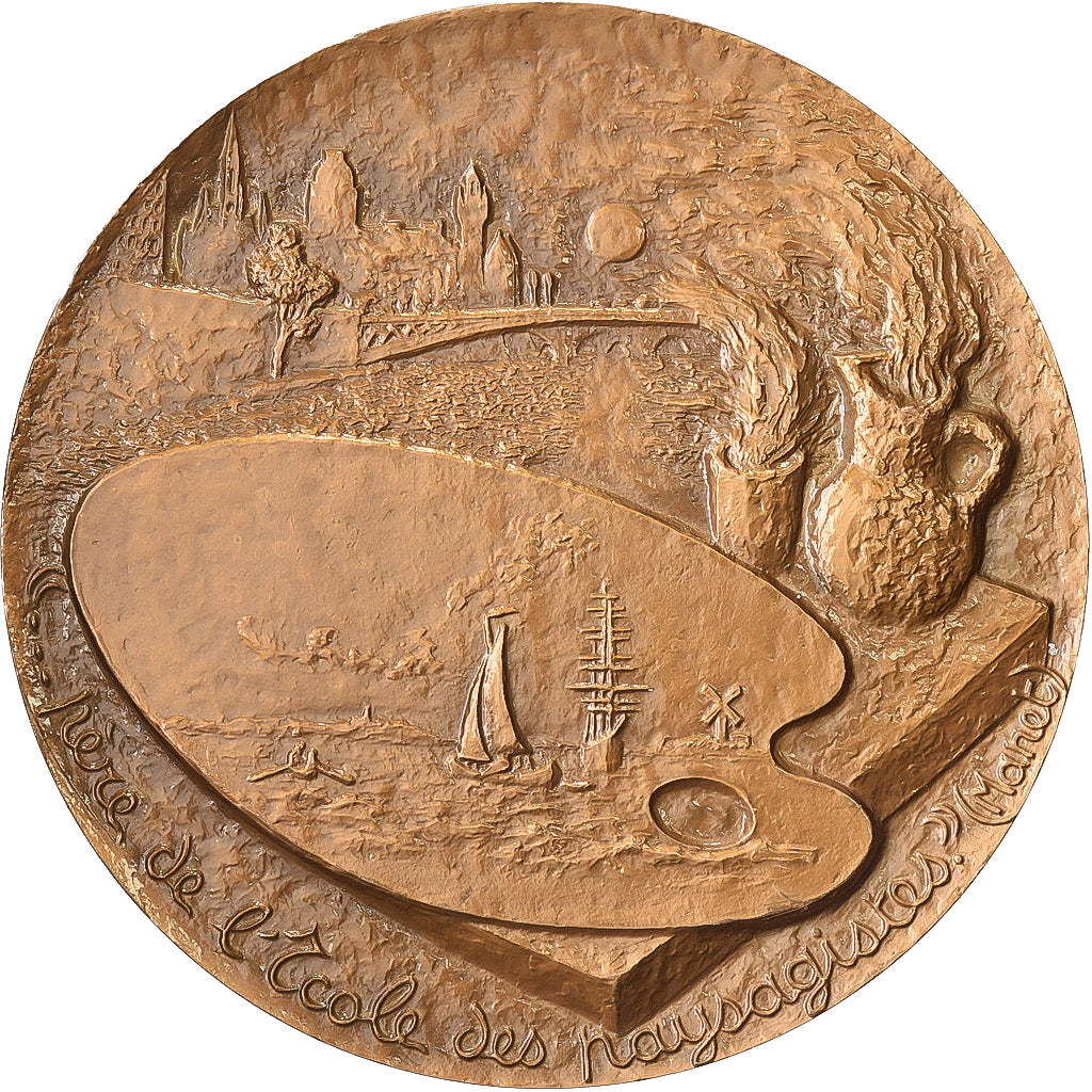 Frankrijk, Medaille, Johan Barthold Jongkind, 1967, Bronzen, Leognany, UNC-