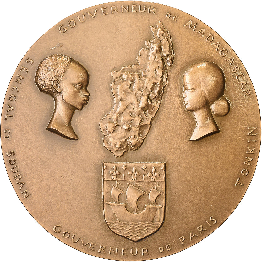 France, Medal, Maréchal Gallieni, 1966, Bronze, Scarpa, MS(63)