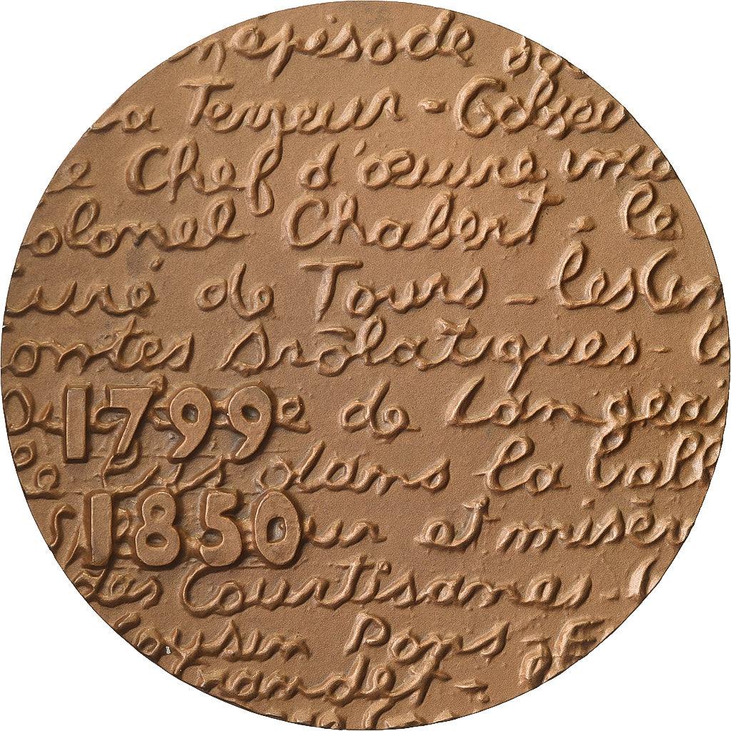 Francia, medaglia, Littérature, Honoré de Balzac, Bronzo, Revol, SPL