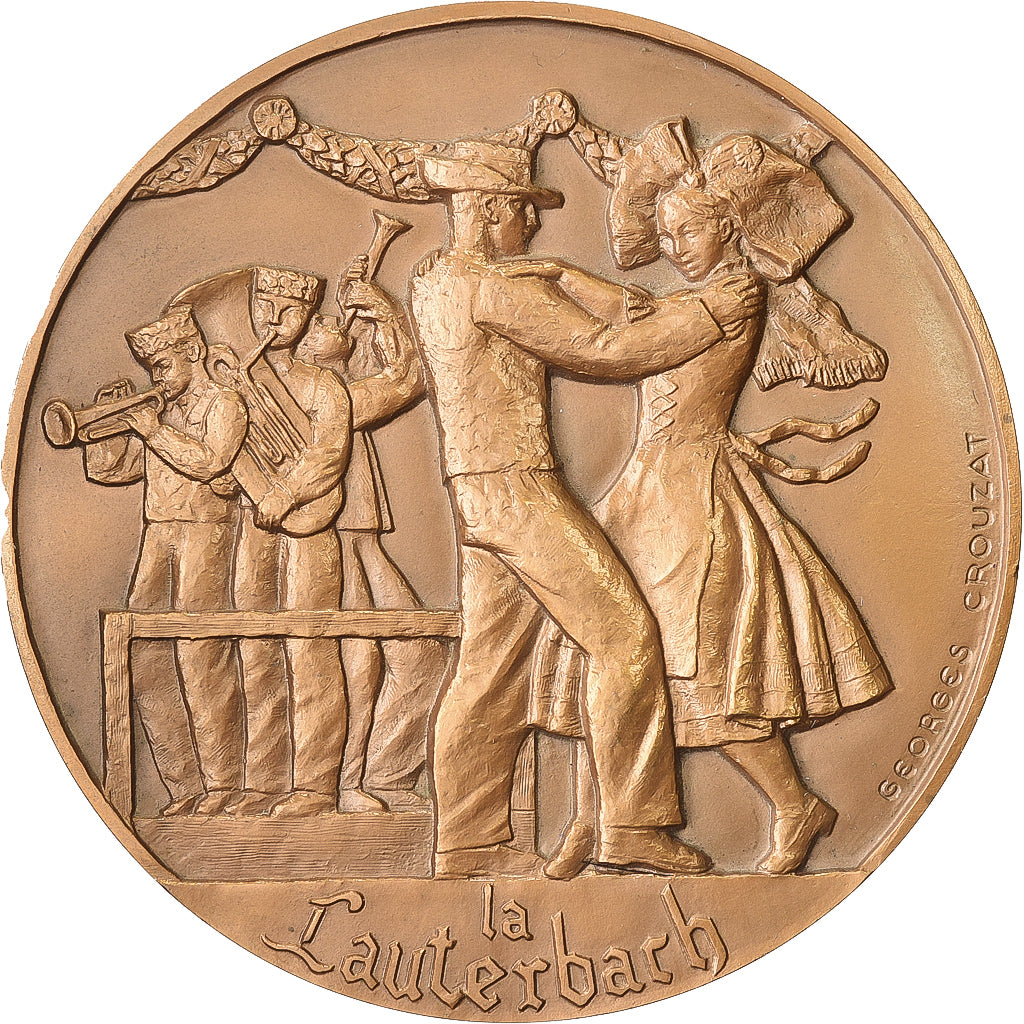 Francia, medaglia, Alsace, La Lauterbarb, Bronzo, Crouzat, SPL