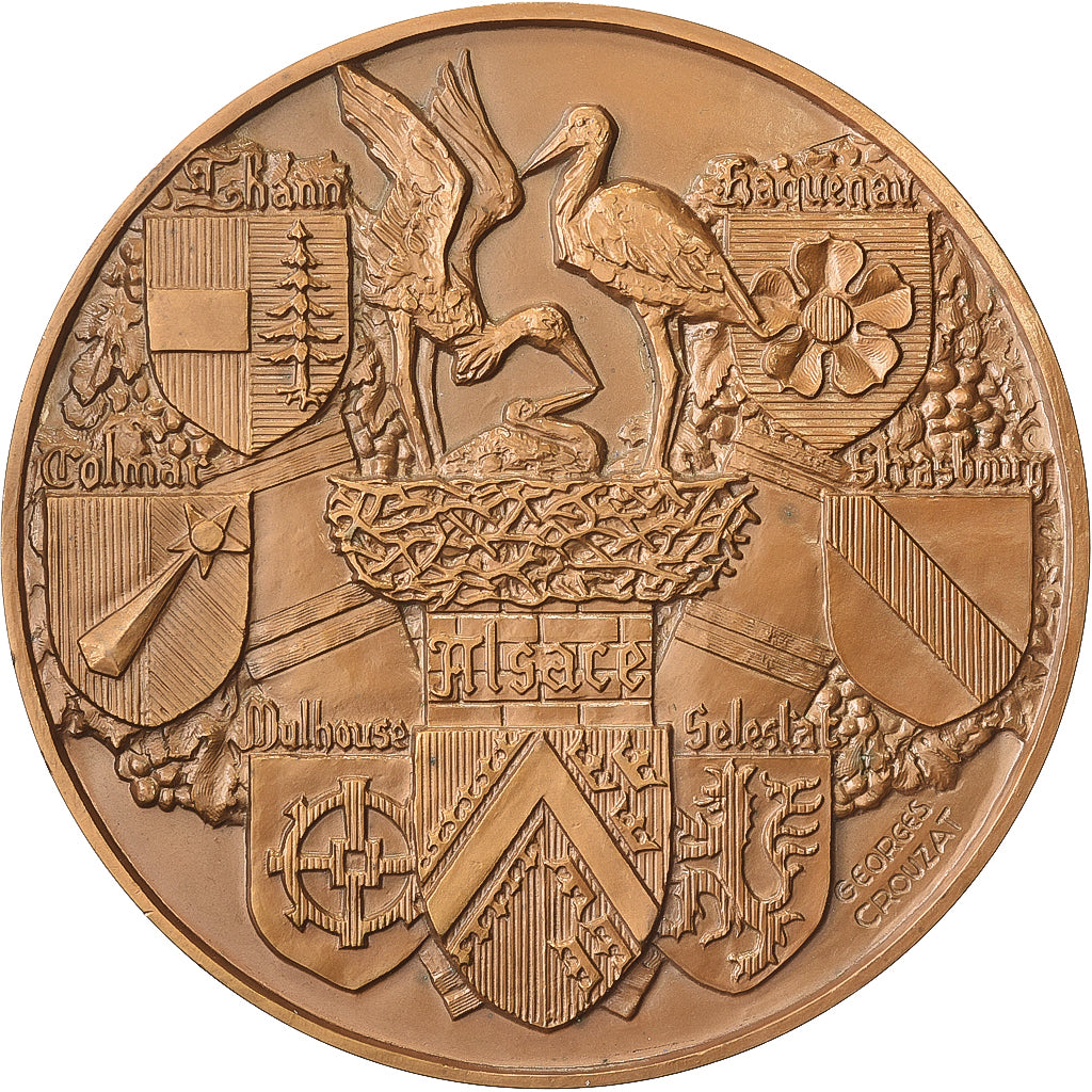 Francia, medaglia, Alsace, La Lauterbarb, Bronzo, Crouzat, SPL