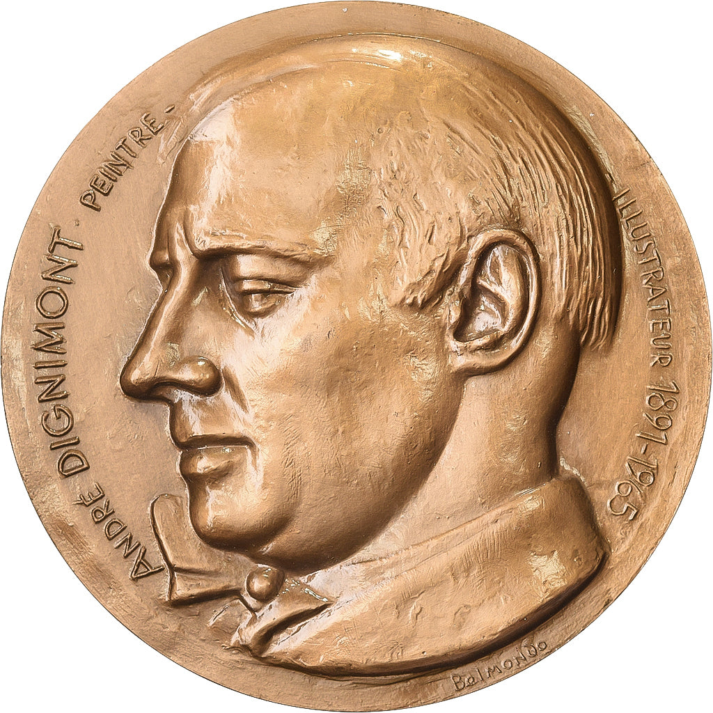 France, Medal, André Dignimont, n.d., Bronze, Belmondo, MS(63)