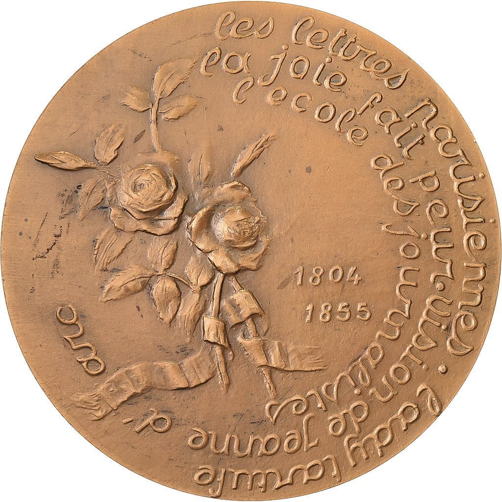 Francia, medaglia, Delphine de Girardin, 1967, Bronzo, SPL