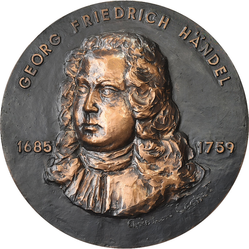 Francia, medaglia, Georg Friedrich Händel, Bronzo, Cochet, SPL