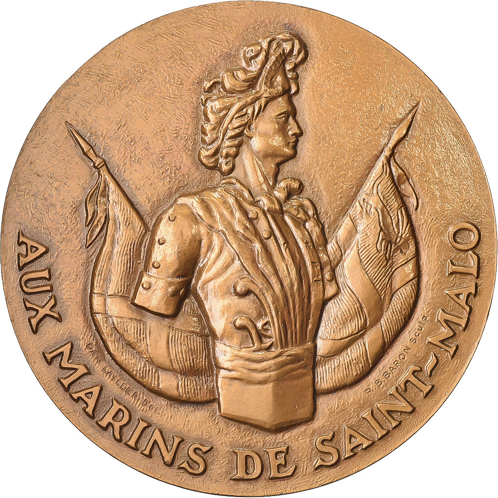 Frankreich, Medaille, Aux Marins de Saint-Malo, Bronze, Baron, UNZ