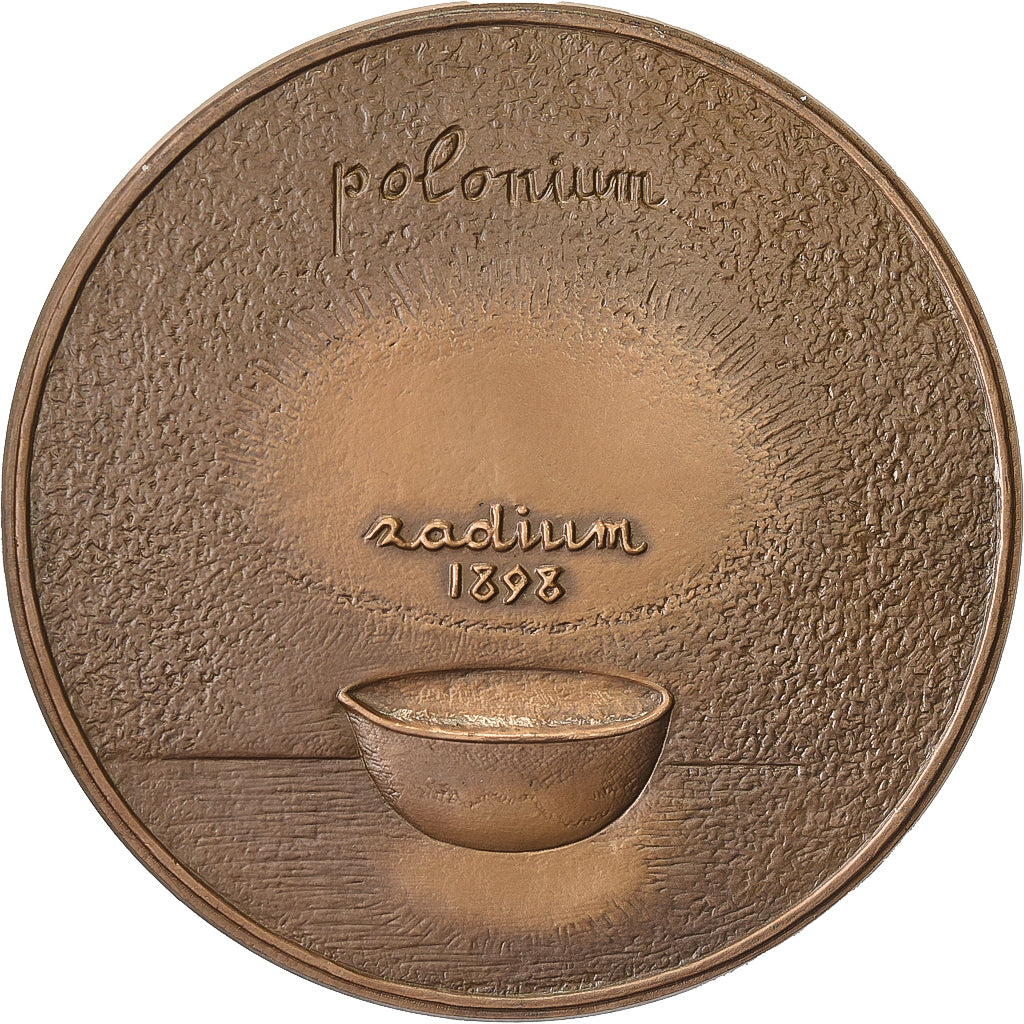 Francia, medaglia, Marie Curie, Polonium-Radium, 1968, Bronzo, Coeffin, SPL