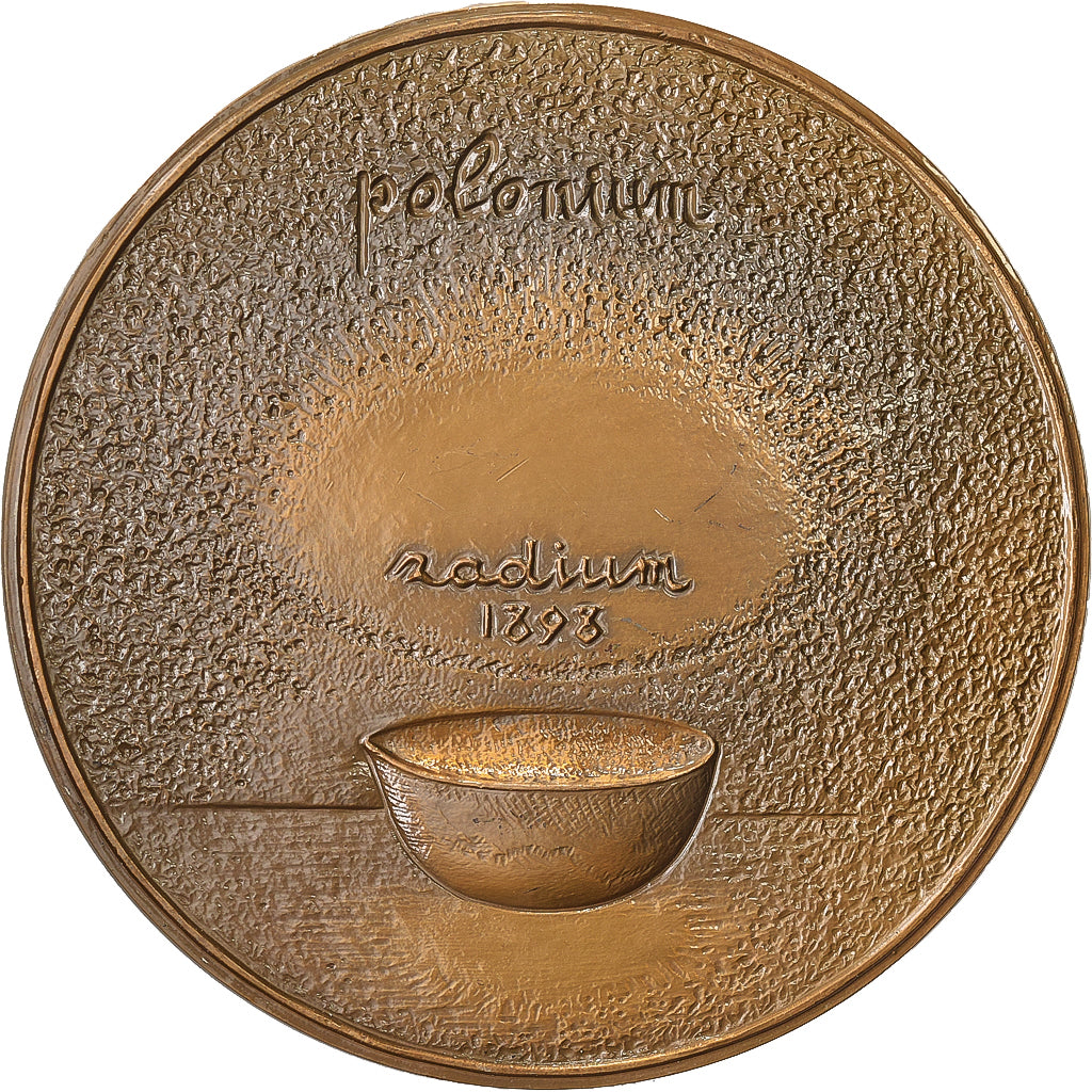 Frankrijk, Medaille, Marie Curie, Polonium-Radium, 1967, Bronzen, Coeffin, UNC-