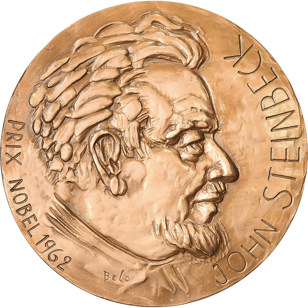 Francia, medaglia, John Steinbeck, Prix Nobel, 1962, Bronzo, BELOT André, SPL