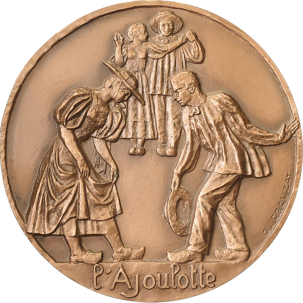 França, medalha, L'Ajoulotte, Franche-Comté, 1967, Bronze, Crouzat, MS(63)