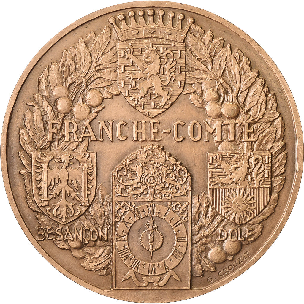 França, medalha, L'Ajoulotte, Franche-Comté, 1967, Bronze, Crouzat, MS(63)