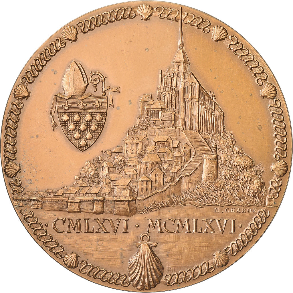 France, Medal, Le Mont Saint-Michel, 1964, Bronze, Charon, AU(55-58)