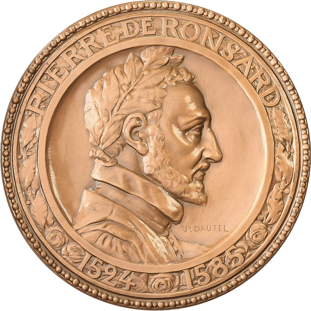 Frankreich, Medaille, Pierre de Ronsard, La Poésie Française, 1972, Bronze