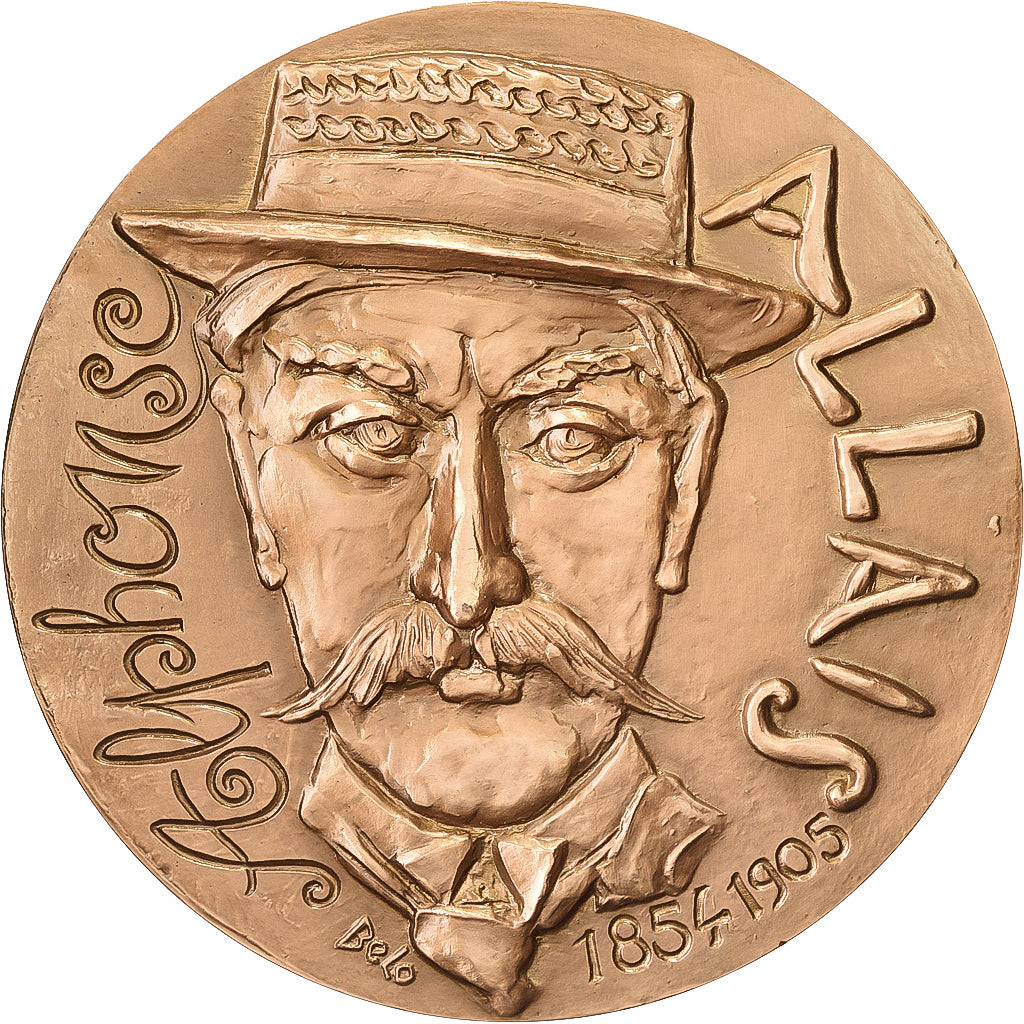 Francia, medaglia, Alphonse Allais, Ecrivain, 1967, Bronzo, Belo, SPL+