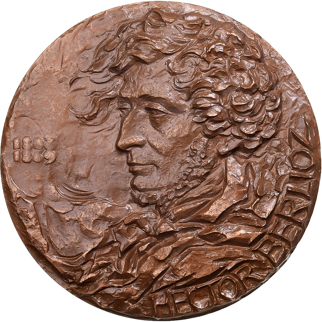 Frankreich, Medaille, Musique, Berlioz, 1969, Bronze, MOCQUOT Magdeleine, UNZ