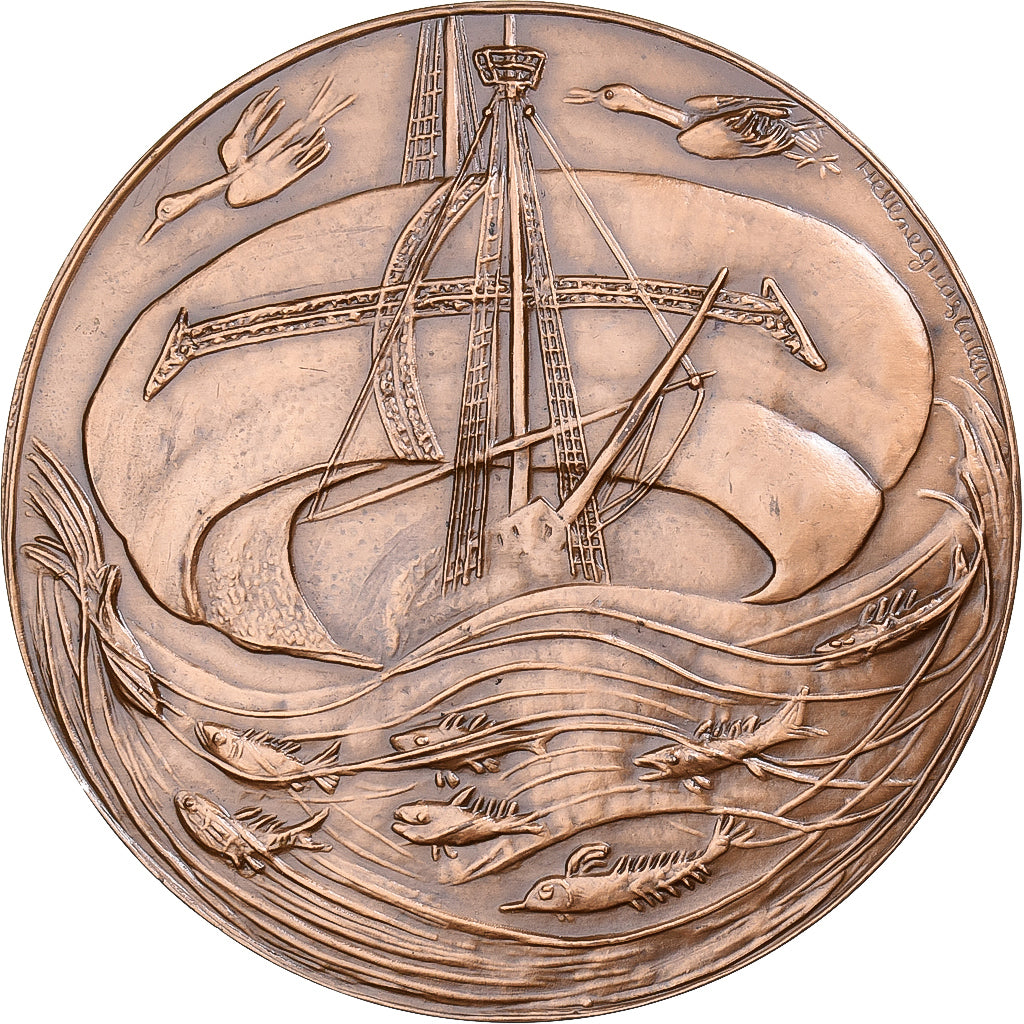 Francia, medaglia, Vasco de Gama, Bronzo, Hélène Guastalla, SPL