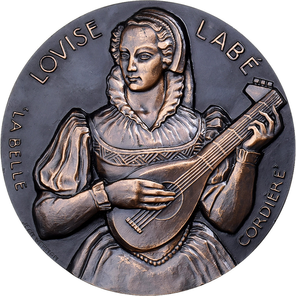 Frankreich, Medaille, Louise Labé, 1966, Bronze, Vernon, UNZ