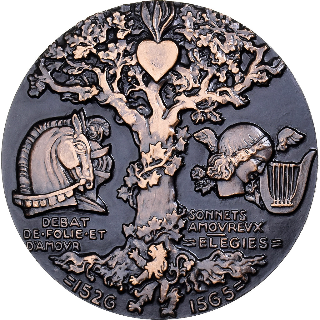 Frankreich, Medaille, Louise Labé, 1966, Bronze, Vernon, UNZ