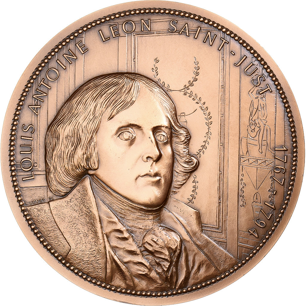 Francia, medaglia, Révolution, Louis Antoine Léon Saint-Just, 1988, Bronzo