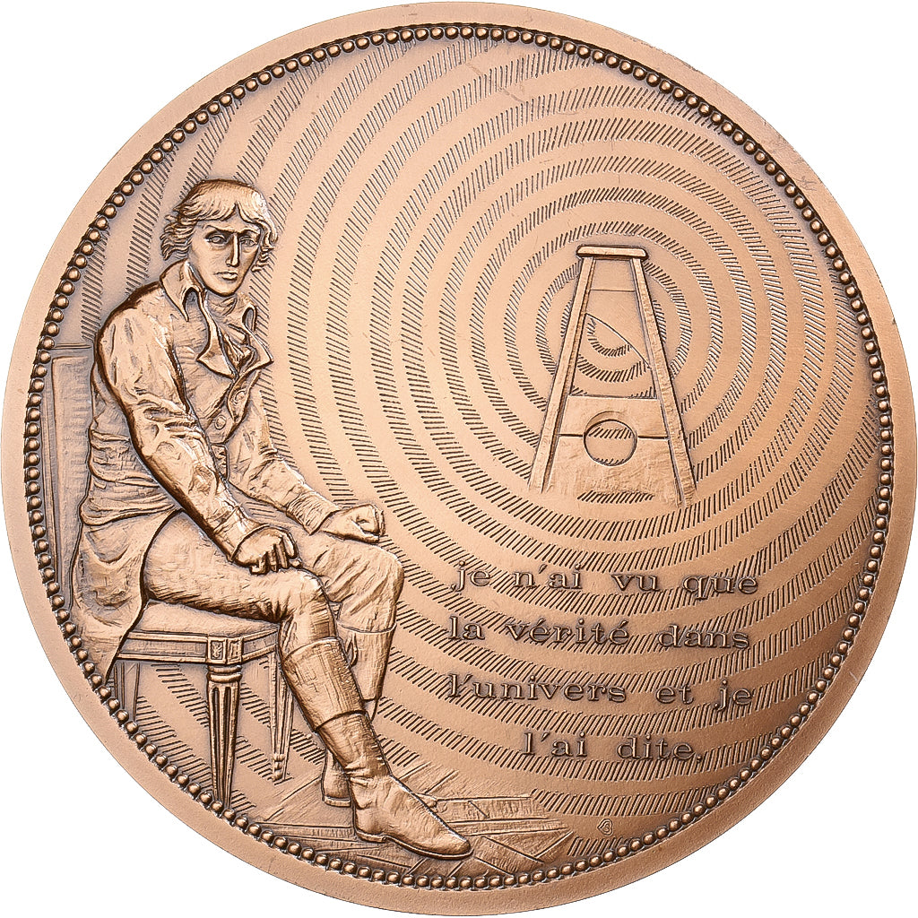 Francia, medaglia, Révolution, Louis Antoine Léon Saint-Just, 1988, Bronzo