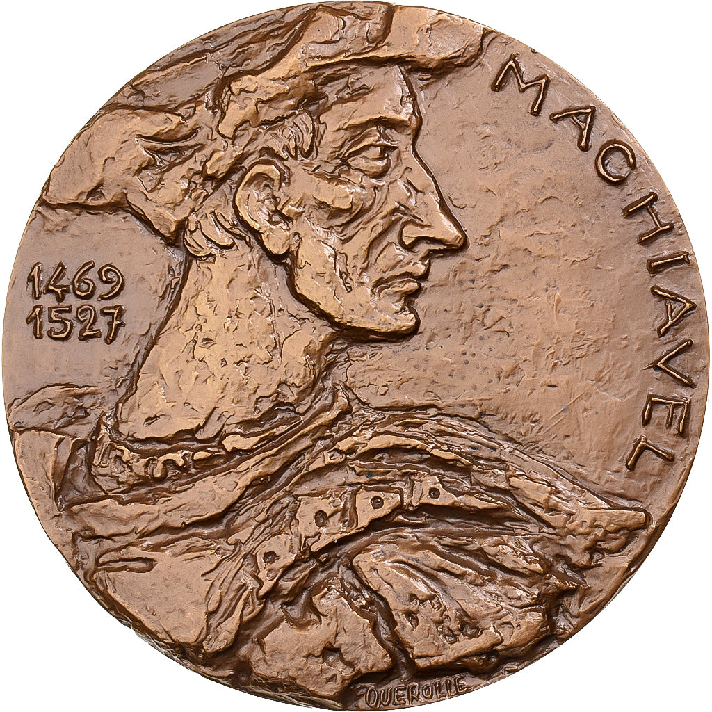 Francia, medaglia, Machiavel, 1967, Bronzo, Quérolle, SPL