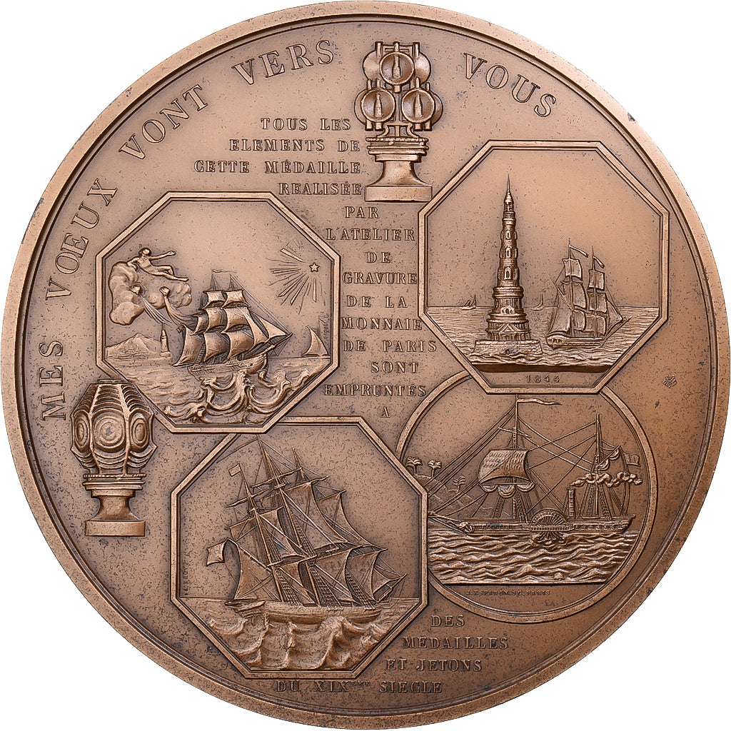 Francia, medaglia, Voeux, Nouvelle Année, 1967, Bronzo, Esparon, SPL-